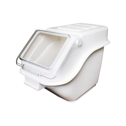 Thunder Group PLIB005S 5 Gal. White Polypropylene Shelf Ingredient Bin