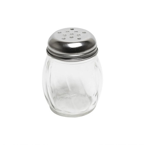 Thunder Group GLTWCS006P 6 Oz. Clear Glass Perforated Top Cheese Shaker