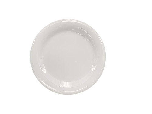 Thunder Group CR110V 10.5" Dia. Ivory Melamine Round Narrow Rim Plate