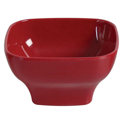 Thunder Group PS3105RD 14 Oz. Red Melamine Square Bowl