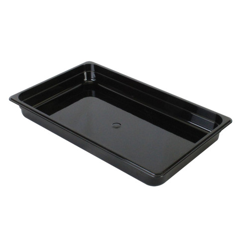 Thunder Group PLPA8002BK Black Polycarbonate Full-Size Food Pan