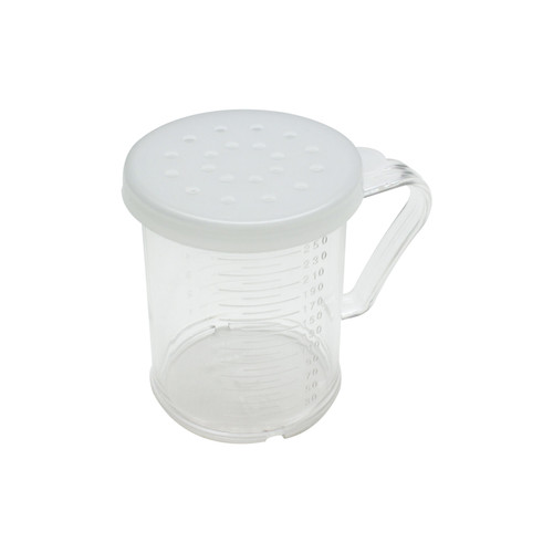 Thunder Group PLRDH003 10 Oz. Clear Polycarbonate 3 Snap-On Lids Dredge with Handle