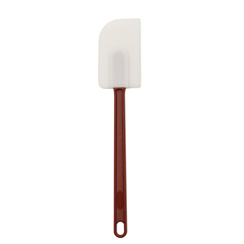 Thunder Group PLSP014HR 14" Long Flat Angled Silicone Blade with Red Plastic Handle Scraper