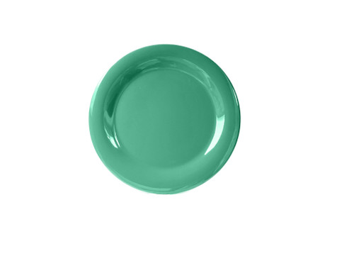 Thunder Group CR110GR 10.5" Dia. Green Melamine Round Narrow Rim Plate