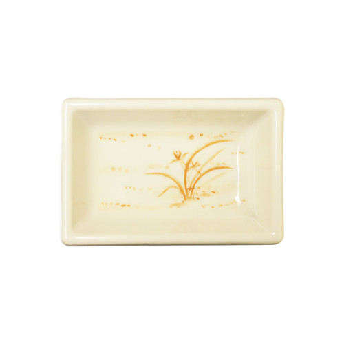 Thunder Group 1901GD 2 Oz. Gold Orchid Melamine Sauce Dish
