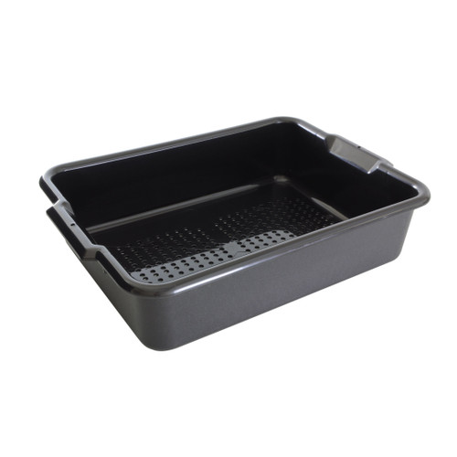 Thunder Group PLBT505BPF 21.5" L Black Polypropylene 1-Compartment Bus Box