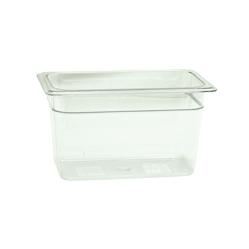 Thunder Group PLPA8146 1/4 Size Clear Polycarbonate 6" Deep Food Pan