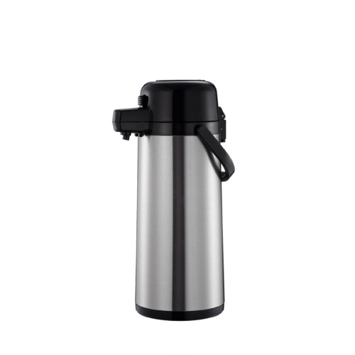 Thunder Group ASPS330 101 Oz. Stainless Steel Black Push Button Top Airpot