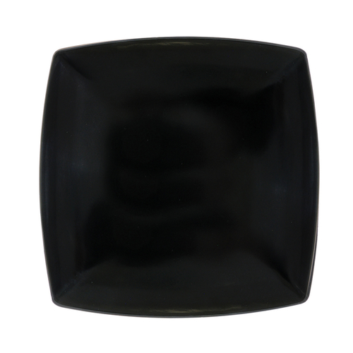 Thunder Group 29009BK 10" x 10" Black Square Melamine Classic Plate
