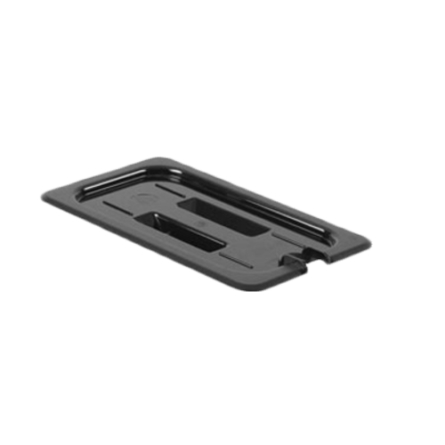 Thunder Group PLPA7140CSBK 1/4 Size Black Polycarbonate Food Pan Cover