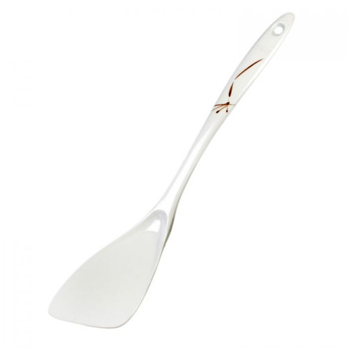 Thunder Group 7009BO 12.5" W x 2.5" D Bamboo Melamine Solid Spatula or Turner