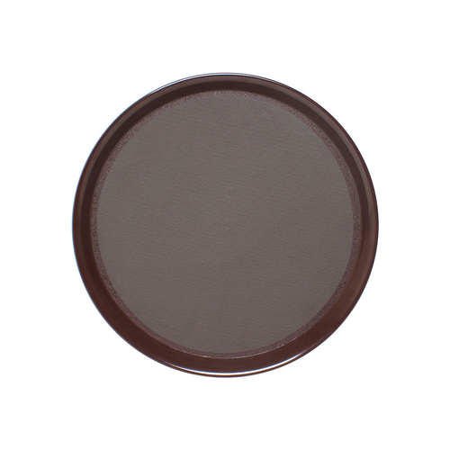 Thunder Group PLRT014 14" Dia. ABS-Plastic Round with Brown Surface Serving Tray