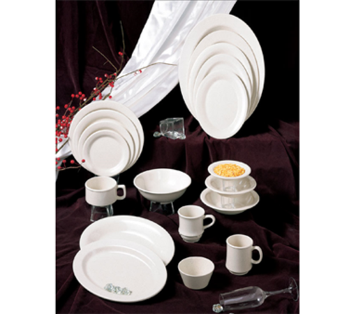 Thunder Group AD106WS 6.25" Dia. White Melamine Round San Marino Bread Plate