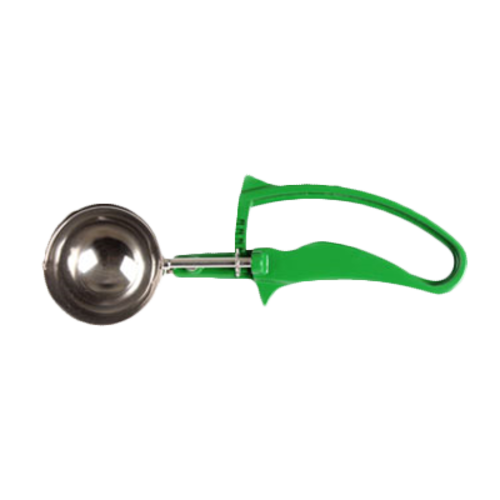 Thunder Group SLDS212G 2.67 Oz. Green Stainless Steel Plastic Handle Disher