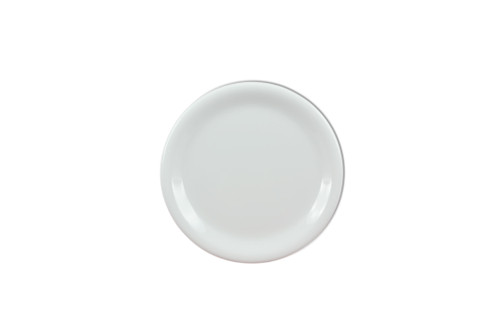 Thunder Group CR106W 6.5" Dia. White Melamine Round Narrow Rim Plate