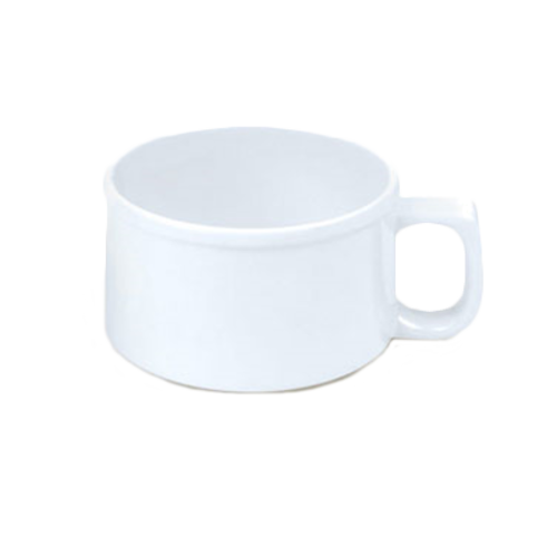 Thunder Group CR9016W 10 Oz. White Melamine Soup Mug with C-Handle