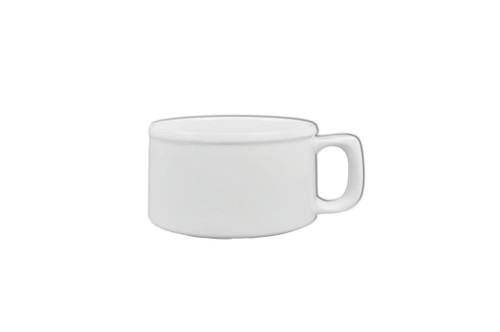 Thunder Group CR9016W 10 Oz. White Melamine Soup Mug with C-Handle