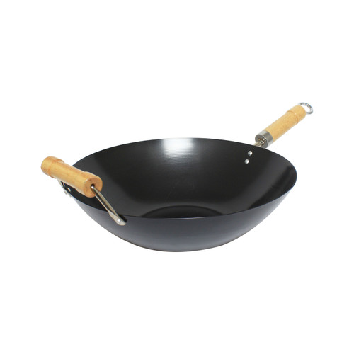 Thunder Group TF002 Carbon Steel 2 Handles Wok