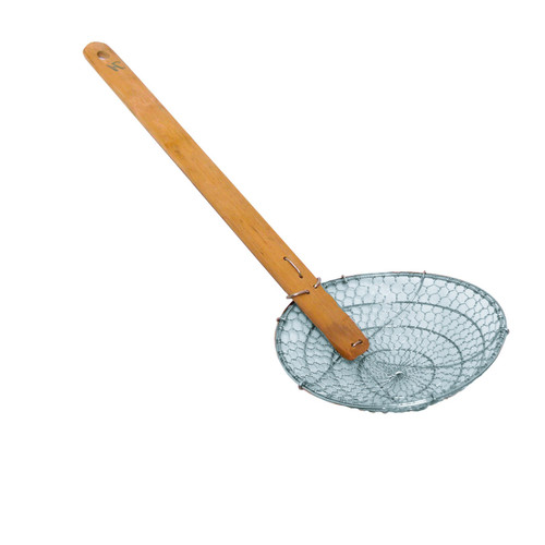 Thunder Group SLSKR006 16" L Stainless Steel Round Coarse Mesh Bowl Skimmer