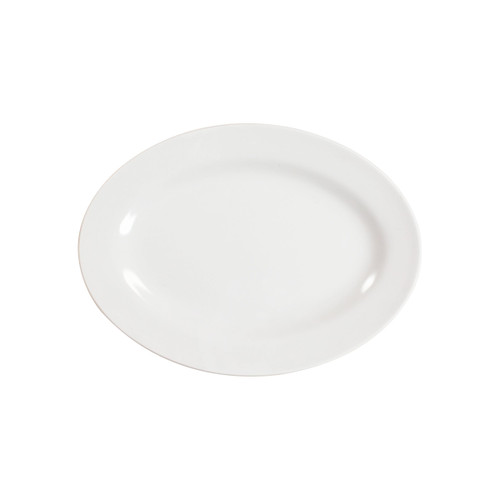 Thunder Group 2008TW 8" W x 6" D Imperial White Melamine Oval Platter