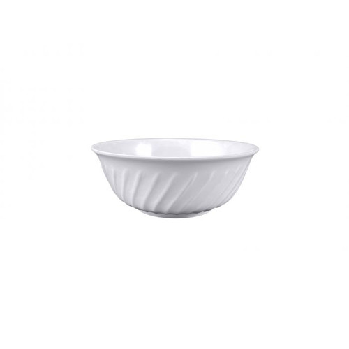 Thunder Group 5309TW 72 Oz. Melamine Imperial White Swirl Bowl