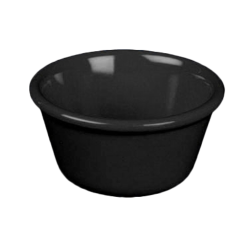 Thunder Group ML536BL1 2.5 Oz. Black Melamine Round Smooth Ramekin