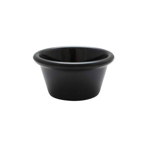 Thunder Group ML536BL1 2.5 Oz. Black Melamine Round Smooth Ramekin