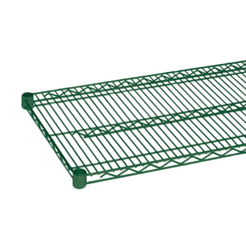 Thunder Group CMEP2436 36" W x 24" D Green Epoxy Coated Heavy Duty Wire Shelving