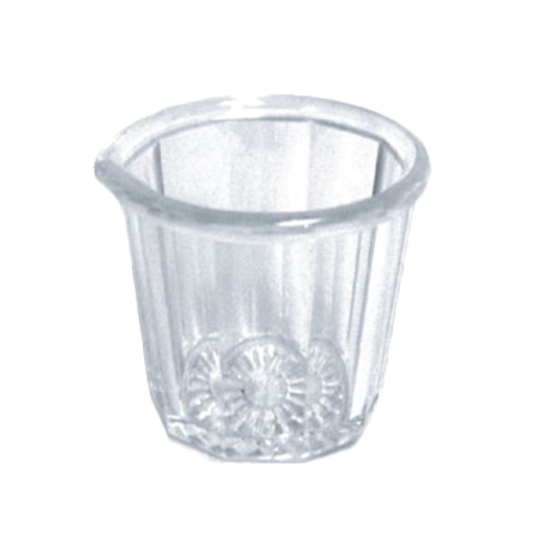 Thunder Group PLSP002D 2 Oz. Clear Plastic Fluted Syrup Cup