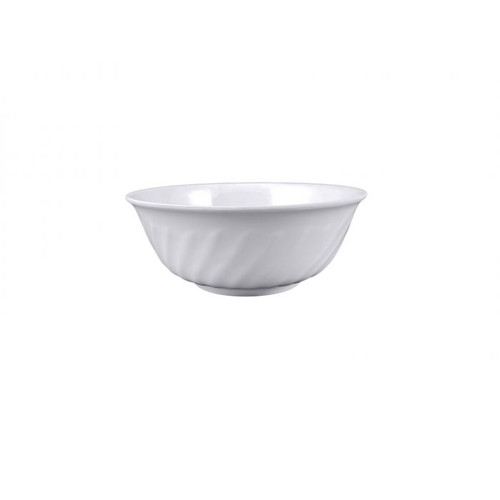 Thunder Group 5308TW 48 Oz. Melamine Imperial White Swirl Bowl