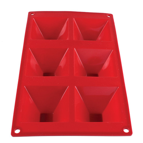 Thunder Group PLBM009S 3 Oz. Red (6) Sunflower Cavities High Heat Silicone Baking Mold