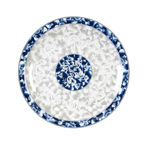 Thunder Group 1008DL 7.88" Dia. Blue Dragon Melamine Round Plate
