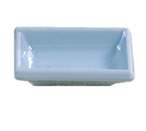 Thunder Group 1901 2 Oz. Blue Melamine Rectangular Sauce Dish