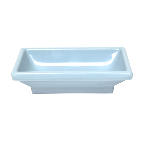 Thunder Group 1901 2 Oz. Blue Melamine Rectangular Sauce Dish