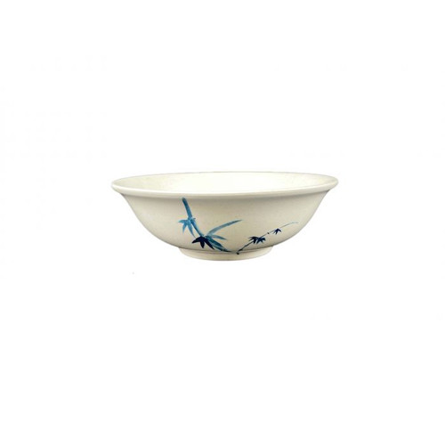 Thunder Group 5085BB 70 Oz. Melamine Blue Bamboo Round Rimless Bowl