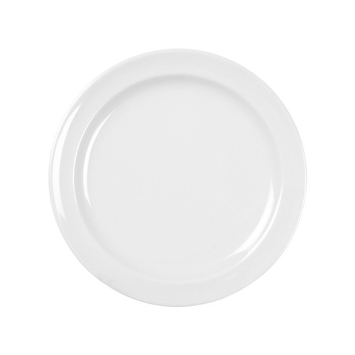 Thunder Group NS110W 10.25" Dia. NuStone White Melamine Round Dinner Plate