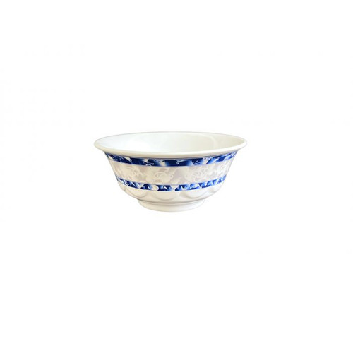 Thunder Group 5265DL 25 Oz. Melamine Blue Dragon Scalloped Bowl