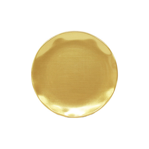 Thunder Group RF1010G Gold Melamine Round Dinner Plate