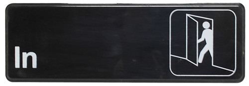 Thunder Group PLIS9309BK 9" x 3" White Information Symbol Sign