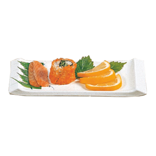 Thunder Group 1501BB 8.5" W x 3.75" D Blue Bamboo Melamine Rectangular Serving Plate