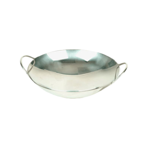 Thunder Group SLWK008 Stainless Steel 2 Handles Wok Serving Dish