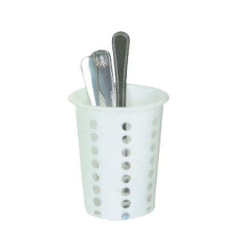 Thunder Group PLFC001 4.25" W White Plastic Flatware Cylinder