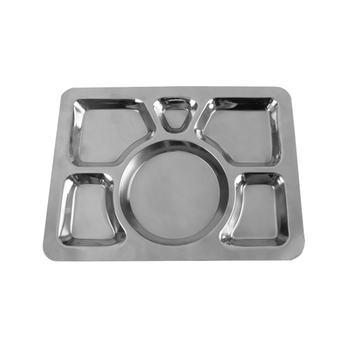 Thunder Group SLCST006 11.38" x 15.38" Stainless Steel Compartment Tray