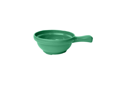 Thunder Group CR305GR 10 Oz. Green Melamine Soup Bowl with Handle