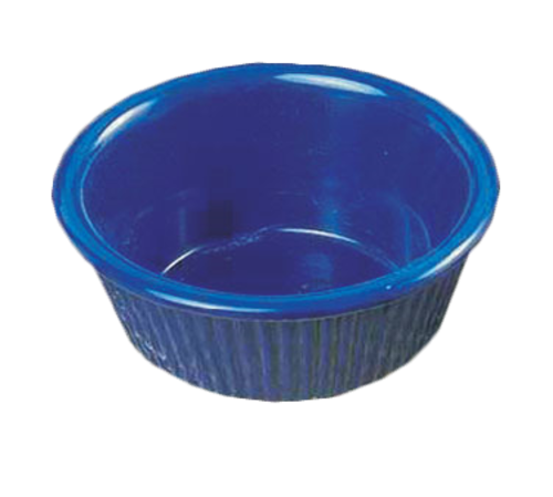 Thunder Group ML531CB1 3 Oz. Cobalt Blue Melamine Round Fluted Ramekin