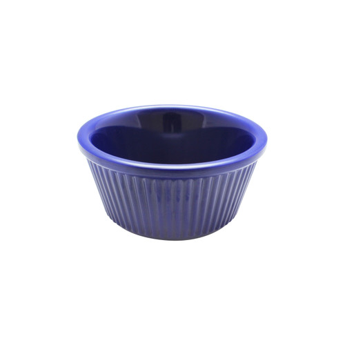 Thunder Group ML531CB1 3 Oz. Cobalt Blue Melamine Round Fluted Ramekin