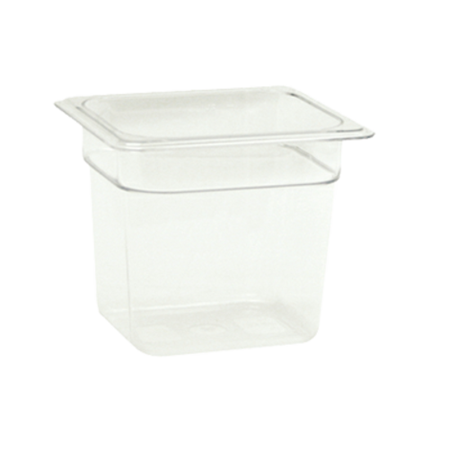 Thunder Group PLPA8166 1/6 Size Clear Polycarbonate 6" Deep Food Pan