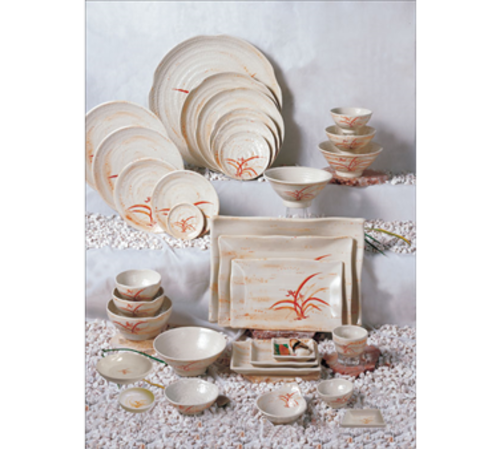 Thunder Group 1904GD 6 Oz. Gold Orchid Melamine Side Dish