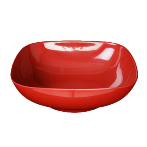 Thunder Group PS3111RD 8 Oz. Red Square Melamine Square Bowl