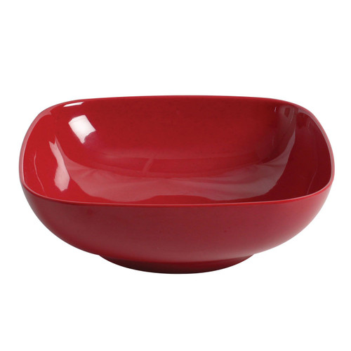Thunder Group PS3111RD 8 Oz. Red Square Melamine Square Bowl